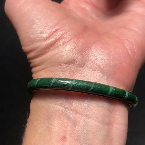 Vintage Italian 24k plated snakeskin bangles bracelets-pick for custom post. - Picture 5 of 11